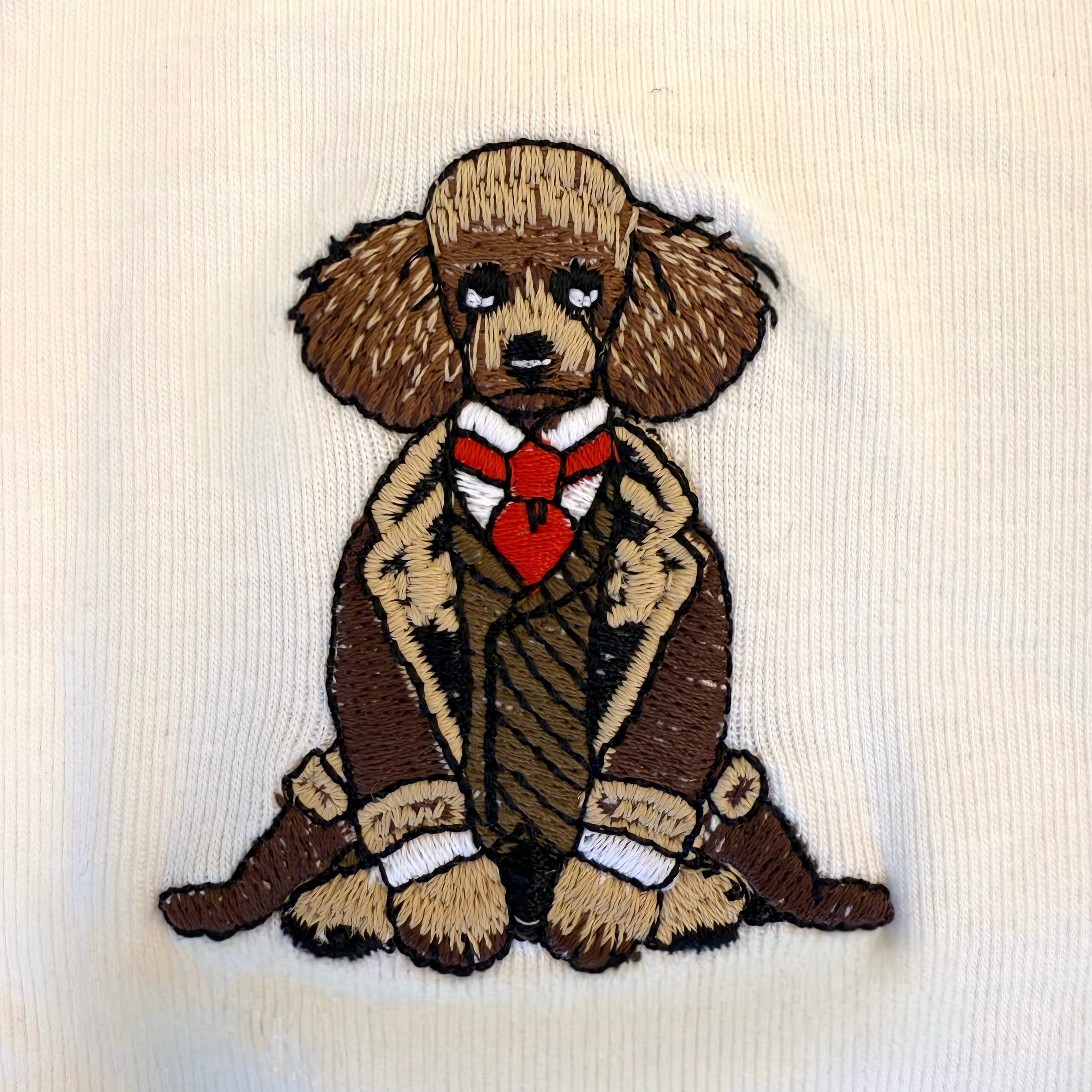 Poodle Embroidered Tank Top