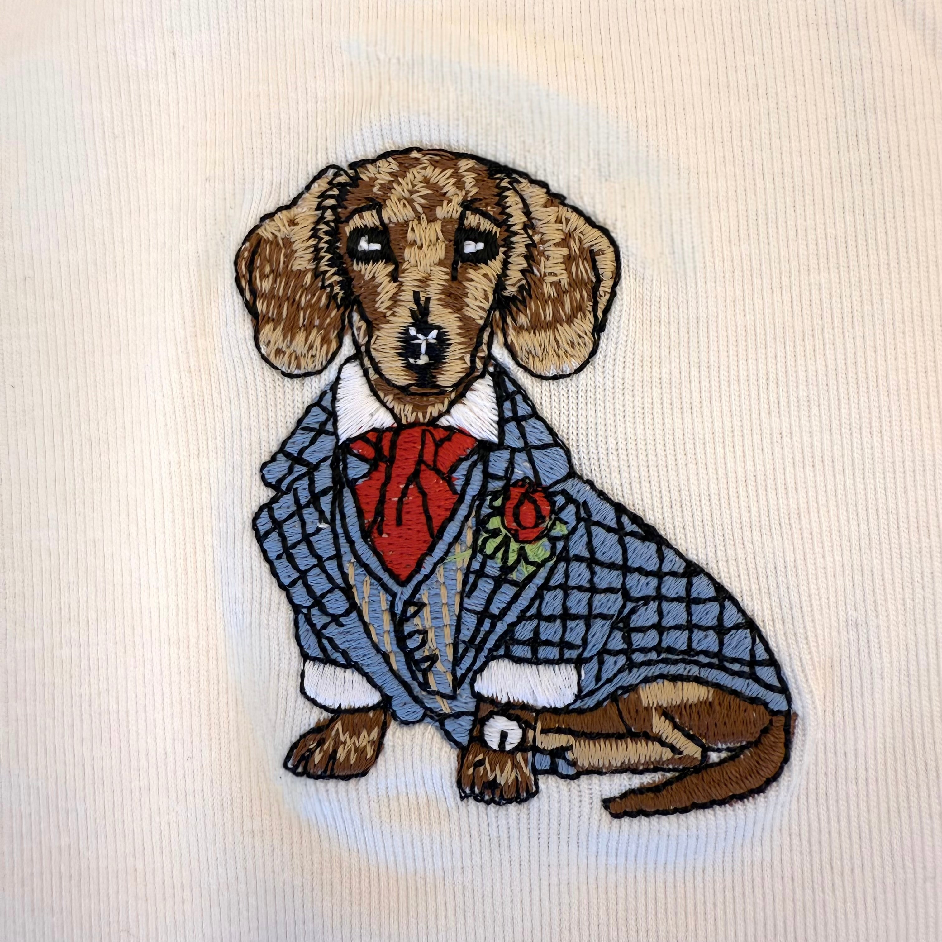 Dachshund Embroidered Tank Top