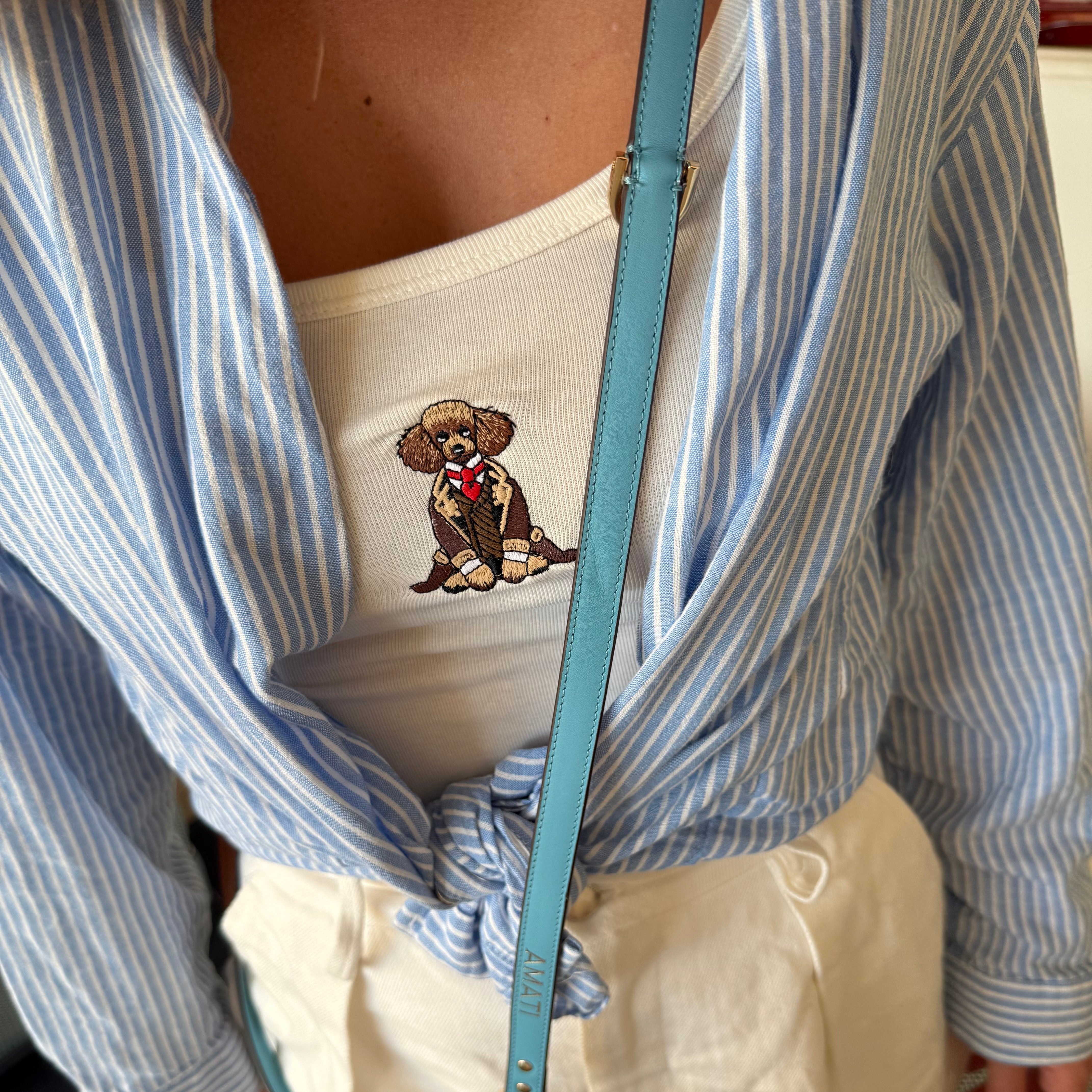 Poodle Embroidered Tank Top
