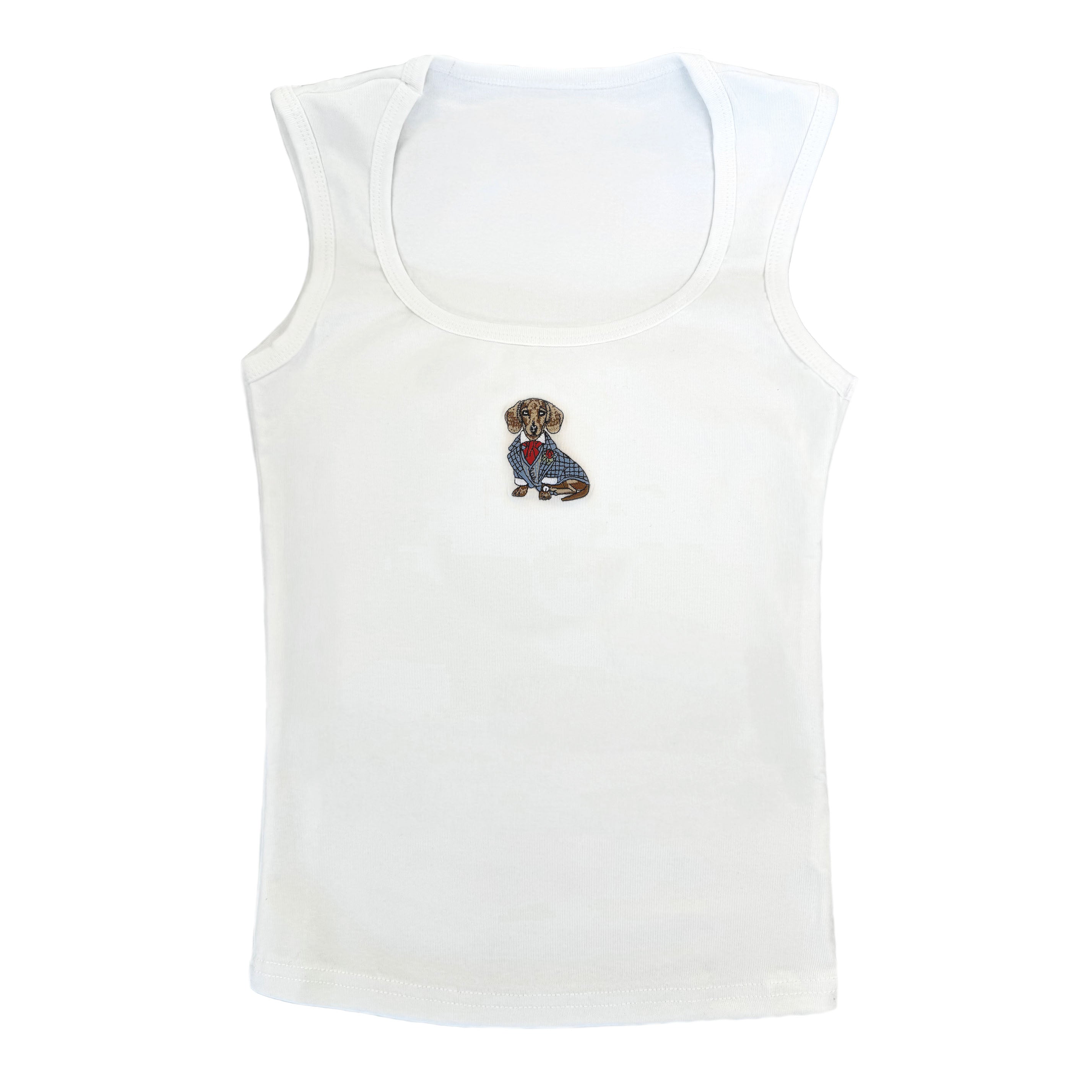 Dachshund Embroidered Tank Top